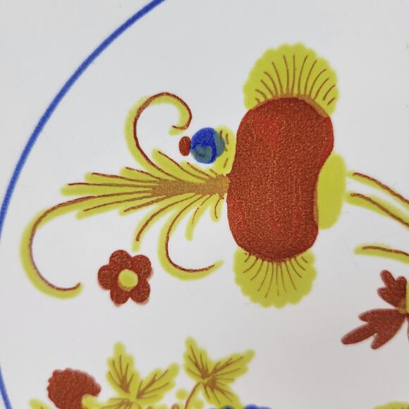 Vintage Tile Trivet Semigres Italy Wood Framed Hand Painted Flower Art MCM - Picture 7 of 14